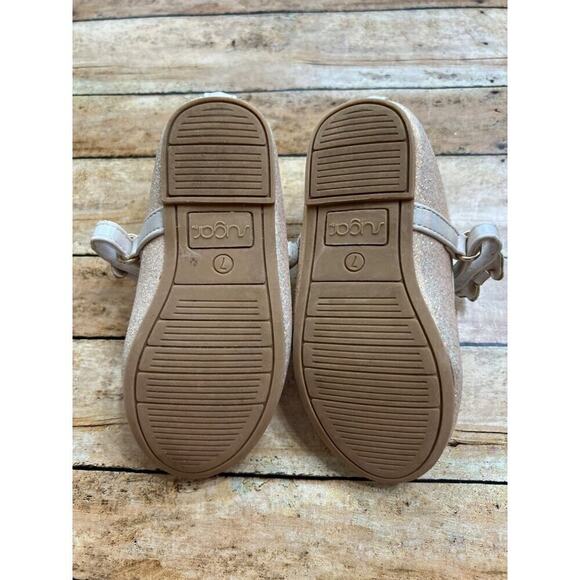 Sugar Gold Glitter Mary Janes Toddler Size 7 - Picture 2 of 5